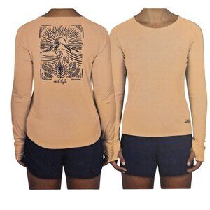 Reel Life Womens Jax Beach Long Sleeve UV Protection Shirt XXL Peach Parfait